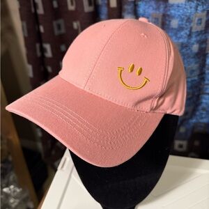 Cheerful Pink Smiley Face Women's Cap